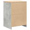 Garage Storage Cabinet Concrete Grey - Durable Pinewood Design