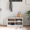 Hallway Bench SANDNES White - Solid Wood Pine Storage Seat