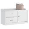  Hallway Bench SANDNES White 87x40x50 cm Solid Wood Pine Colour white 