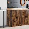 Garage Storage Cabinet Smoked Oak - Durable Pine 60x51x85 cm