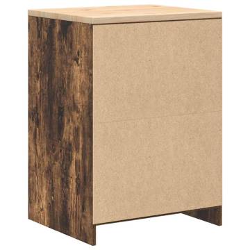 Garage Storage Cabinet Smoked Oak - Durable Pine 60x51x85 cm