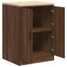 Garage Storage Cabinet Brown Oak Solid Wood - 60x51x85 cm