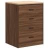 Garage Storage Cabinet Brown Oak - Solid Wood - 60x51x85 cm