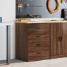 Garage Storage Cabinet Brown Oak - Solid Wood - 60x51x85 cm