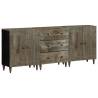 3 Piece Light Grey Sideboards - Solid Wood Mango | HipoMarket