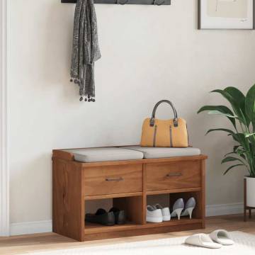 Hallway Bench SANDNES 87x40x50 cm Solid Pine Wood