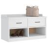  Hallway Bench SANDNES White 87x40x50 cm Solid Wood Pine Colour white 