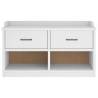 SANDNES White Hallway Bench - Solid Pinewood Storage 87x40x50 cm