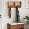 SANDNES Wall-Mounted Coat Rack - Solid Pine Wood, 87x12x35 cm