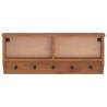 SANDNES Wall-Mounted Coat Rack - Solid Pine Wood, 87x12x35 cm