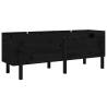 Garden Raised Bed Black 160x50x57 cm - Solid Pine Wood