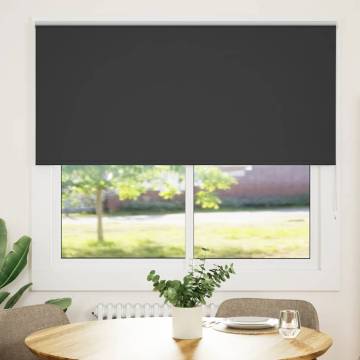 Black Roller Blind Blackout 165x130 cm Polyester - HipoMarket