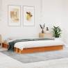 Wax Brown Bed Frame 200x200 cm | Solid Pine Wood | Hipomarket