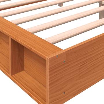 Wax Brown Bed Frame 200x200 cm | Solid Pine Wood | Hipomarket