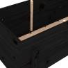 Garden Raised Bed Black 160x50x57 cm - Solid Pine Wood