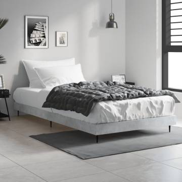 Concrete Grey Bed Frame 100x200 cm - Stylish & Durable