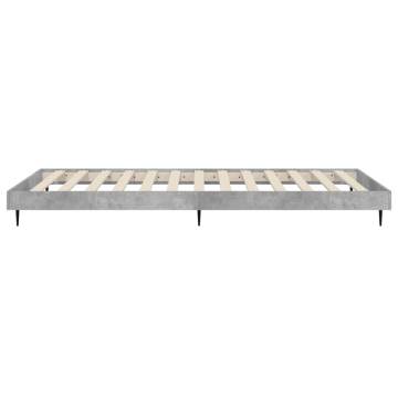 Concrete Grey Bed Frame 100x200 cm - Stylish & Durable