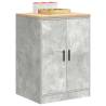 Garage Storage Cabinet Concrete Grey - Solid Wood Pine 60x51x85 cm