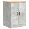 Garage Storage Cabinet Concrete Grey - Solid Wood Pine 60x51x85 cm