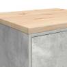 Garage Storage Cabinet Concrete Grey - Solid Wood Pine 60x51x85 cm