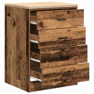 Garage Storage Cabinet Old Wood 60x51x85 cm | HipoMarket