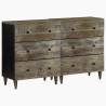 Light Grey Sideboards 2 pcs - Solid Mango Wood | HipoMarket