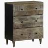 Light Grey Sideboards 2 pcs - Solid Mango Wood | HipoMarket