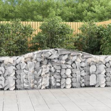 Arched Gabion Baskets - 15 pcs Galvanised Iron | Hipo Market