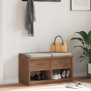 SANDNES Hallway Bench - Solid Pine Wood 87x40x50 cm