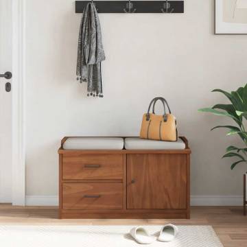 Hallway Bench SANDNES | Solid Pinewood | Storage & Style