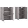 Stylish Grey Sonoma Wall Mounted Cabinets - 2 pcs