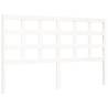 White Bed Frame with Headboard 160x200 cm | Solid Wood