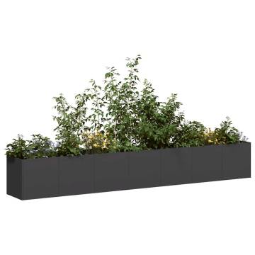 Stylish Black Planter 280x40x40 cm – Durable Cold-Rolled Steel