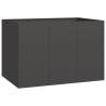 Stylish Black Steel Planter 120x80x80 cm for Outdoor Spaces