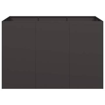 Stylish Black Steel Planter 120x80x80 cm for Outdoor Spaces