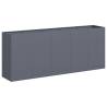 Stylish Anthracite Planter 200x40x80 cm - Durable Steel Design