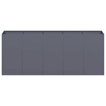 Stylish Anthracite Planter 200x40x80 cm - Durable Steel Design