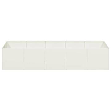 Stylish White Steel Planter | 200x80x40 cm for Gardens & Balconies