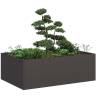 Planter Black 120x80x40 cm Steel - Stylish Outdoor Solution