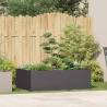 Planter Black 120x80x40 cm Steel - Stylish Outdoor Solution