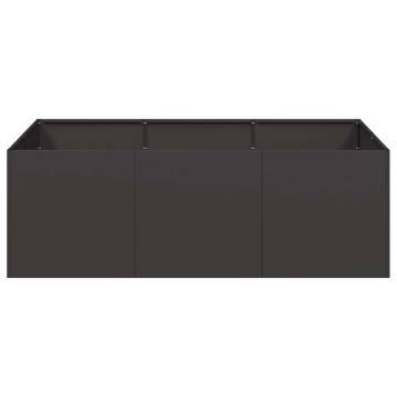 Planter Black 120x80x40 cm Steel - Stylish Outdoor Solution