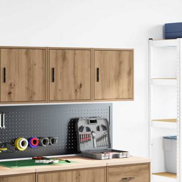 Garage Wall Cabinets 2 pcs Artisan Oak | Durable Storage Solution