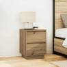 Stylish Bedside Cabinet with LED Lights - Artisan Oak