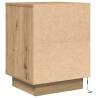 Stylish Bedside Cabinet with LED Lights - Artisan Oak