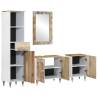 4 Piece Bathroom Furniture Set - Solid Mango Wood | HipoMarket