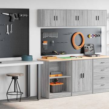 Garage Cabinets 2 pcs Grey Sonoma - Durable & Versatile Storage