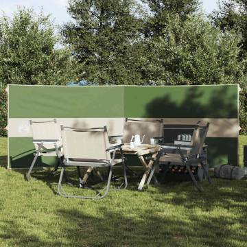 Camping Windbreak Green 344x120 cm Waterproof | HipoMarket UK