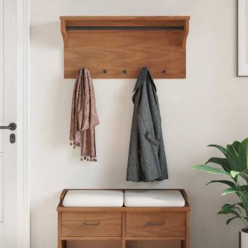 Wall-Mounted Coat Rack SANDNES | Solid Pine Wood | 87x30x42 cm