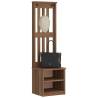  Hall Tree SANDENS 45x40x159.5 cm Solid Wood Pine Colour dark brown 