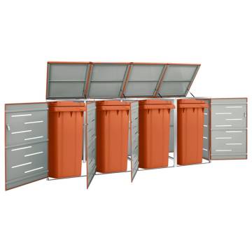 Quadruple Wheelie Bin Shed - Stylish Outdoor Storage Solution